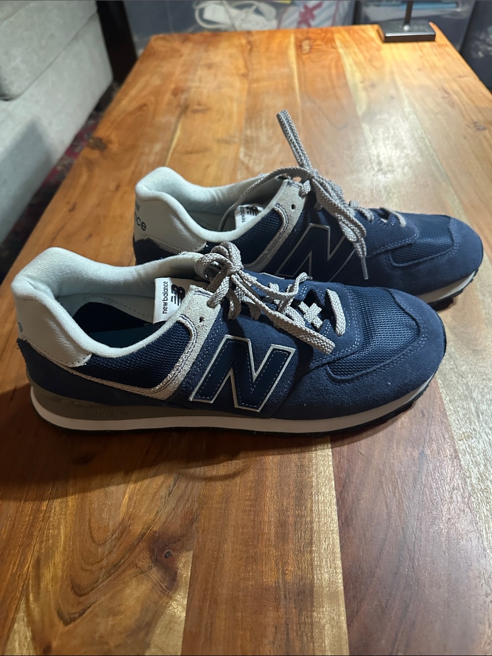 New Balance Navy and Light Gray Retro Runner Sneakers